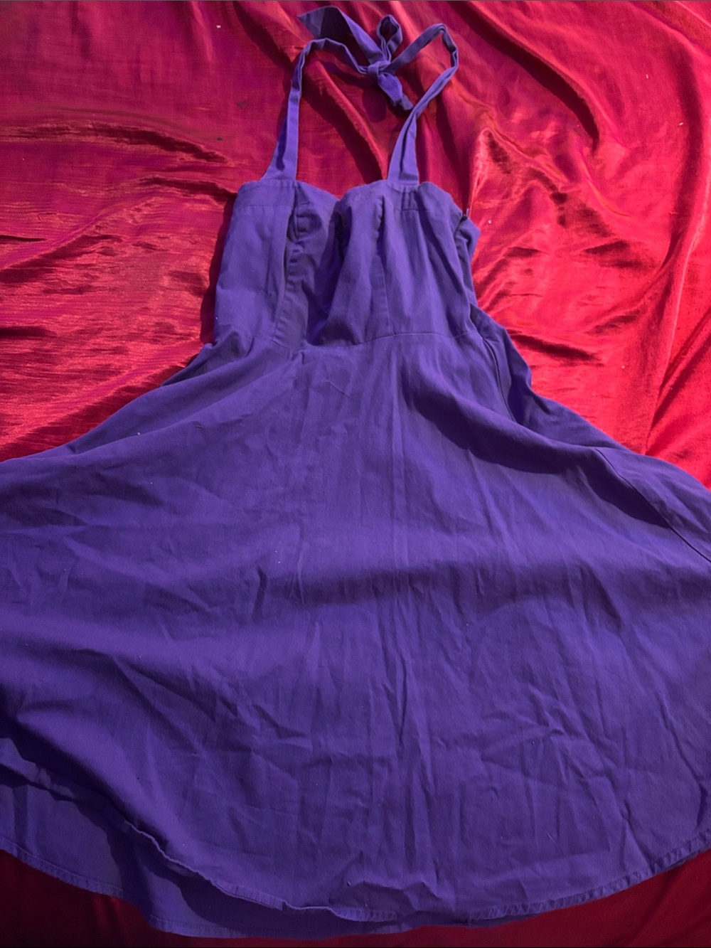 Purple Halter Sundress - Women Dresses